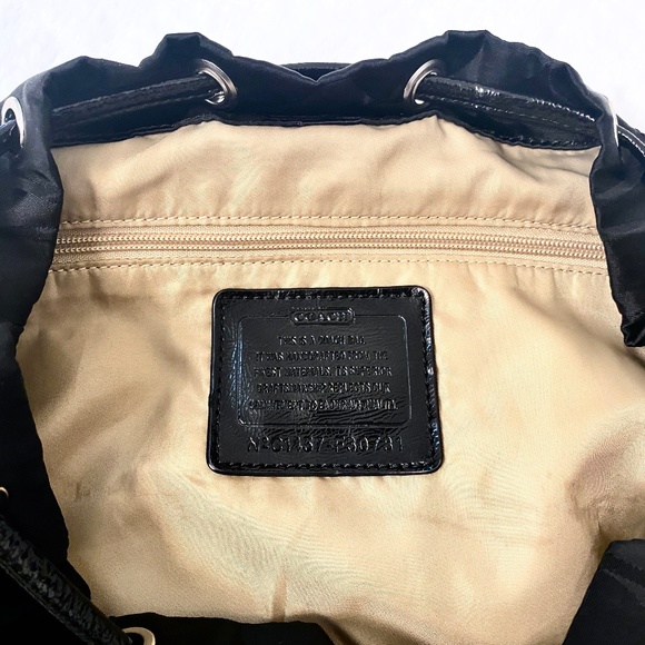 COACH Black Large Signature Backpack